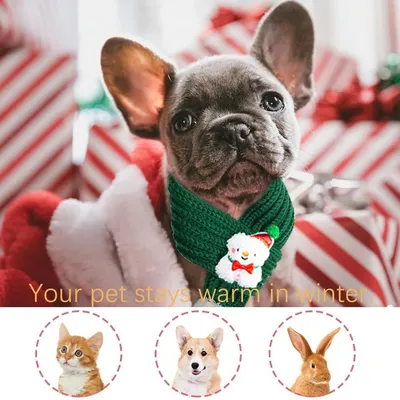 KPYTE Weihnachtsschal für Hunde
