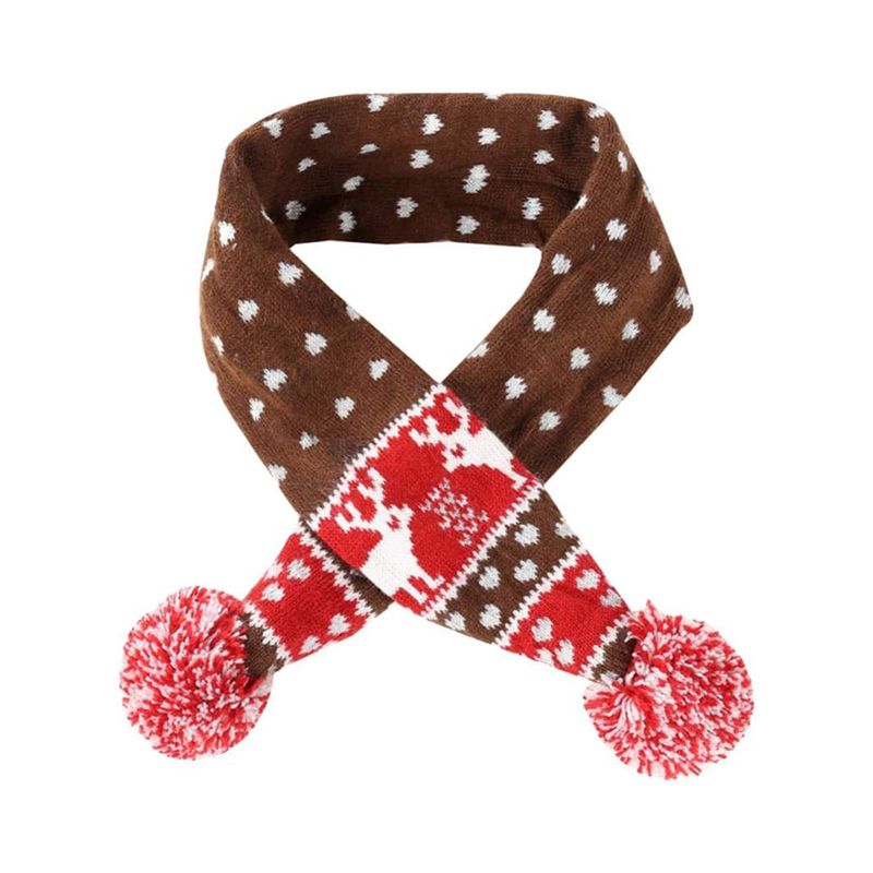 KPYTE Gestrickter Weihnachtsschal für Hunde