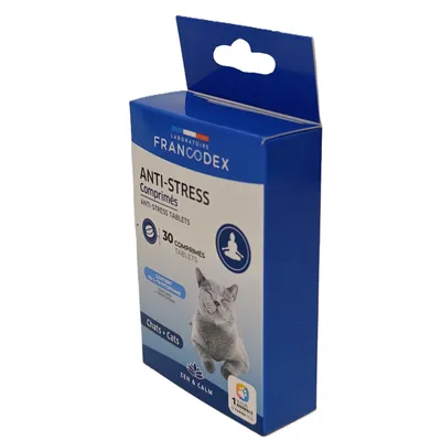 Comprimés anti-stress pour chat au L-tryptophane, boîte de 30 comprimés - F