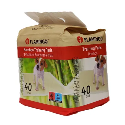 40 Tapis apprentissage 45 x 35 cm Bambou Padu Beige pour chiots