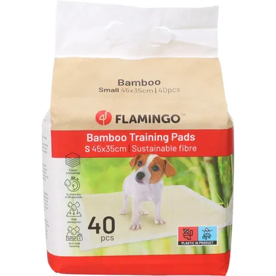40 Tapis apprentissage 45 x 35 cm Bambou Padu Beige pour chiots