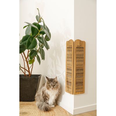 Griffoir d'angle Boréal vert 15 x 15 x H 60 cm pour chat
