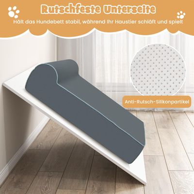 Giantex Orthopädisches Hundebett Aus Graphene-Memory-Schaum, Mit Kopfstütze