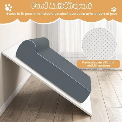 Giantex Lit Orthopédique pour Chien en Mousse à Mémoire Graphène,Appui-tête