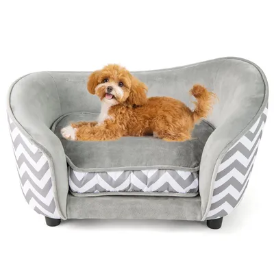 Giantex Sofa Für Kleintiere Mit Rückenlehne Und Geschwungenen Armlehnen