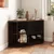 GIANTEX Caja para perro interior,Puerta en metal,Madera,2 Bol GIANTEX Caja para perro interior,Puerta en metal,Madera,2 Bol