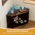 GIANTEX Caja para perro interior,Puerta en metal,Madera,2 Bol GIANTEX Caja para perro interior,Puerta en metal,Madera,2 Bol