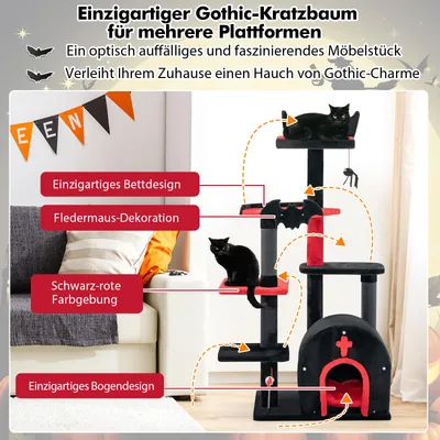 Giantex Gotischer Kratzbaum 133 cm, Sitzstange, Kratzstangen aus Sisal Giantex Gotischer Kratzbaum 133 cm, Sitzstange, Kratzstangen aus Sisal
