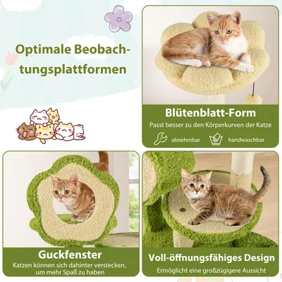 Giantex Kleiner Kratzbaum Mit Höhle Und Spielzubehör Giantex Kleiner Kratzbaum Mit Höhle Und Spielzubehör