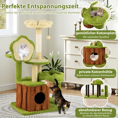 Giantex Kleiner Kratzbaum Mit Höhle Und Spielzubehör Giantex Kleiner Kratzbaum Mit Höhle Und Spielzubehör