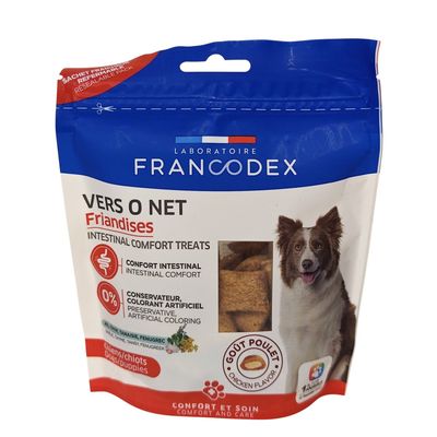 Vers o net Friandises Confort Intestinal 75 g pour chiens et chiots.