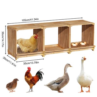 BINGOPAW Nichoirs à poules à 6 compartiments en bois pour poules pondeuses