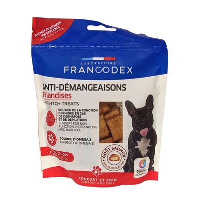 Francodex - Friandises Anti-Démangeaisons 75 g pour chiens et chiots.
