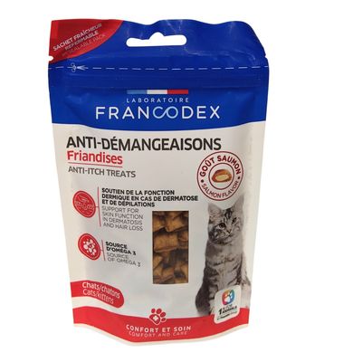 Francodex - Friandises Anti Démangeaisons 65 g pour chats et chatons.