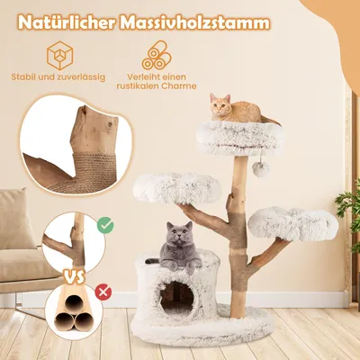 Giantex Kletterbaum Mit Höhle Blumenplattformen Sisal Und Spielball Giantex Kletterbaum Mit Höhle Blumenplattformen Sisal Und Spielball