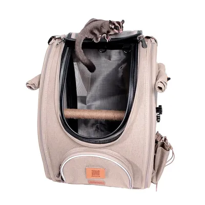 Sac à dos pour oiseaux avec perchoir approuvé par les compagnies aériennes