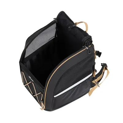 Grand sac à dos de transport 3-en-1 pour chien Champion - Noir de jais