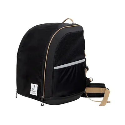 Grand sac à dos de transport 3-en-1 pour chien Champion - Noir de jais