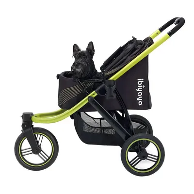Poussette de jogging pour animaux de compagnie The Beast - Noir de jais
