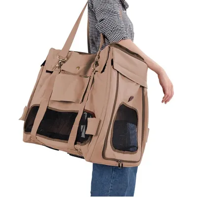 Poussette double entrée Gentle Giant pour chiens jusqu'à 25 kg - Pêche