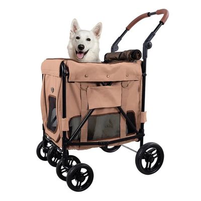Poussette double entrée Gentle Giant pour chiens jusqu'à 25 kg - Pêche