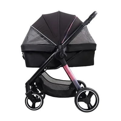 Poussette rétro luxe pour animaux jusqu'à 30 kg – Prism Black