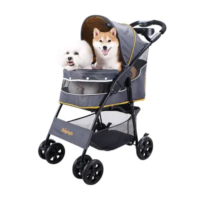 Poussette Cloud 9 pour chats et chiens jusqu'à 20 kg - Jaune moutarde