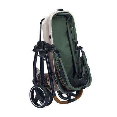 Poussette pliable rétro de luxe pour animaux jusqu'à 30 kg - Soft Sage