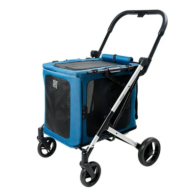Poussette pliable et cage BigBuddy 2 en 1 - Camel