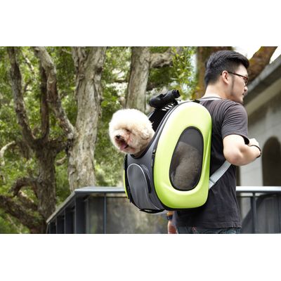 Sac de transport et poussette 5 en 1 pour animaux de compagnie - Rose