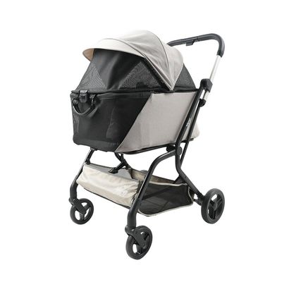 Poussette amovible pour chien et siège auto pour animaux - Taupe