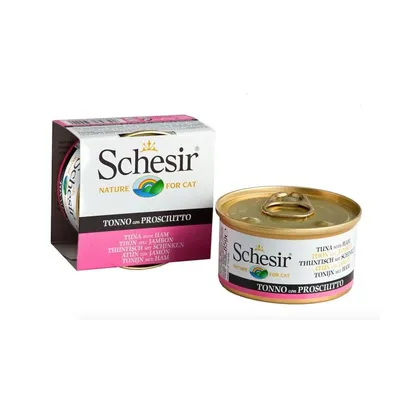 SCHESIR - Pâtée en gelée thon/jambon chat (boite 85g) - SCHESIR