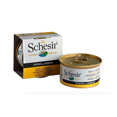 SCHESIR - Pâtée en gelée thon/surimi chat (boite 85g) - SCHESIR