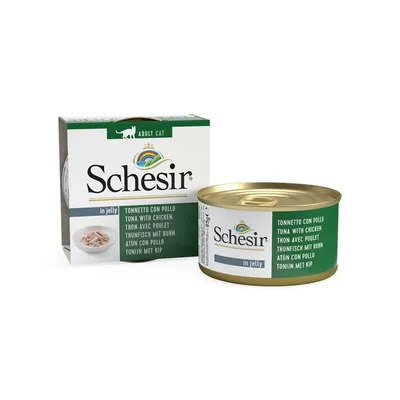 SCHESIR - Pâtée en gelée thon/poulet chat (boite 85g) - SCHESIR
