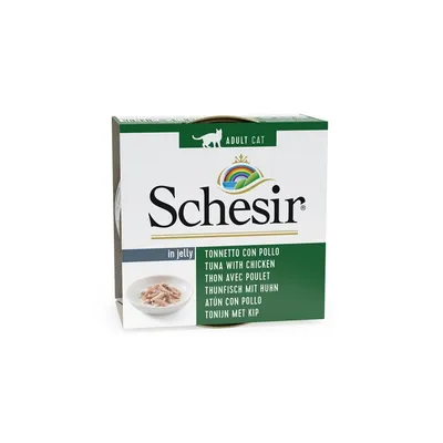 SCHESIR - Pâtée en gelée thon/poulet chat (boite 85g) - SCHESIR