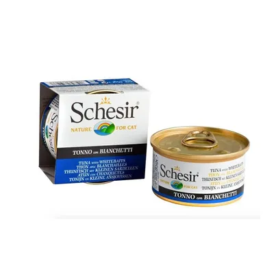SCHESIR - Pâtée en gelée thon/blanchailles chat (boite 85g) - SCHESIR