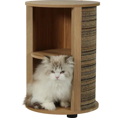 Meuble Bout de canapé Boréal 3 en 1 vert pour chat