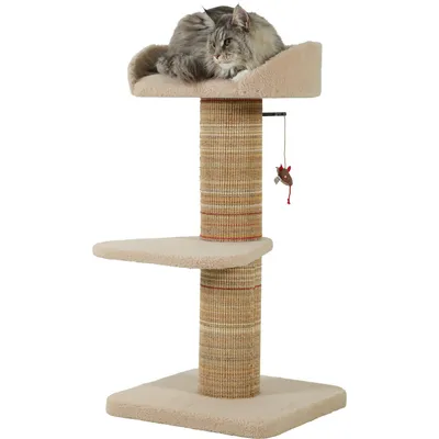 Arbre à chat boréal 95 cm beige pour grand chat Arbre à chat boréal 95 cm beige pour grand chat