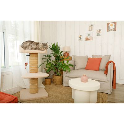 Arbre à chat boréal 95 cm beige pour grand chat