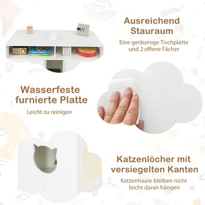 Giantex Katzentoilettenschrank Mit Kratzbrett Und Praktischen Fächern Giantex Katzentoilettenschrank Mit Kratzbrett Und Praktischen Fächern