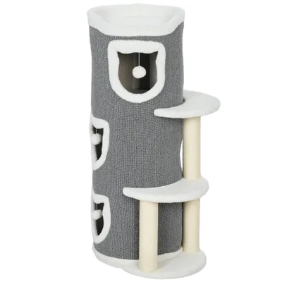 Tour pour chat à 4 niveaux arbre à chat stable avec griffoirs en sisal