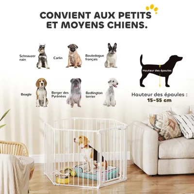 Enclos pliable et modulable pour chien 6 panneau Enclos pliable et modulable pour chien 6 panneau