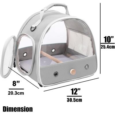 Transporteur pour Petits Oiseaux, Cage avec perchoir en Bois
