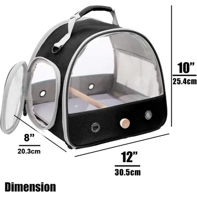 Transporteur pour Petits Oiseaux, Cage avec perchoir en Bois