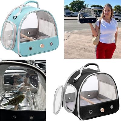 Transporteur pour Petits Oiseaux, Cage avec perchoir en Bois