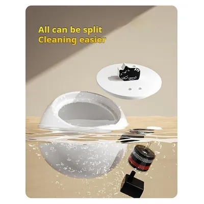 IntiMeg 1L Fontaine d'eau en céramique pour chat