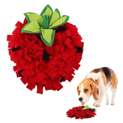 Tapis d'alimentation pour chiens, Motif fraise