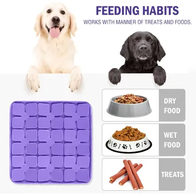 Silicone Gamelle d'alimentation Lente Éducatrice pour Chiens