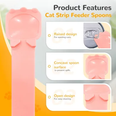 Distributeur de croquettes coulissant pour chat, Cuillère à friandises