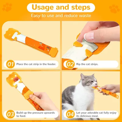 Distributeur de croquettes coulissant pour chat, Cuillère à friandises